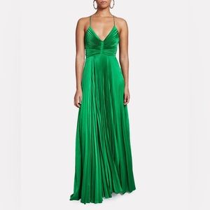 ALC Aries Gown in Verde Green. Worn once, dry cleaned and in perfect condition.